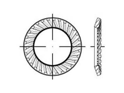 Záró alátét SCHNORR típusú VS M6 / 6.4