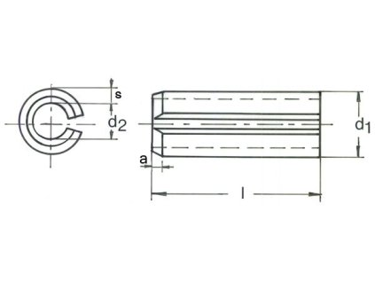 Rugalmas csap DIN 1481-4x22