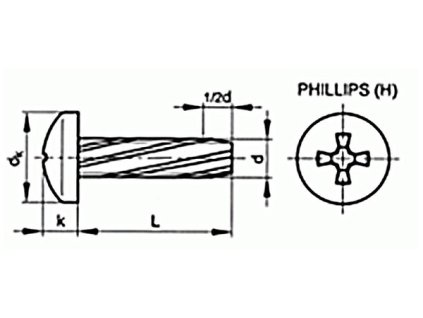 Tapping screw phillips DIN 7516A M5x30 galvanized