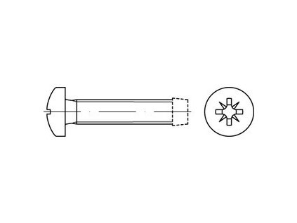 Self-tapping screw DIN 7500C M4x20 galvanized