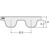 Pas zębaty 800 8M 20 optibelt Omega