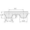 Zahnriemen T5 800 20 optibelt Alpha Power