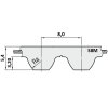 Fogazott szíj 1256 S8M 300 optibelt STD