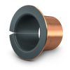 Permaglide PAF 40260 P11 Flanged Sliding Bushing, Bronze-PTFE