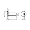 Surub cilindric cu cap extra jos - hexagonal M5x6-10,9 innegrit