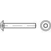 Half-round head screw with hex collar ISO 7380FL M4x6 steel 10.9 without PU