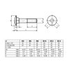 Door screw DIN 603 M10x35 4.6 without PU