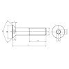 Countersunk Allen screw DIN 7991 M6x90-10.9