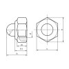 Self-locking cap nut DIN 986 M8 |06| zinc