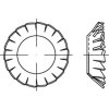 Fan-shaped washer, external countersunk DIN 6798V M3 / 3.2