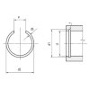 Wire retaining ring for hole DIN 7993B 14 mm