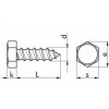 Hexagon self-tapping screw DIN 7976C 8x38 galvanized