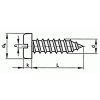 Self-tapping screw with groove DIN 7971C 3.9x9.5 galvanized