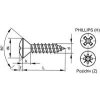 Phillips self-tapping screw DIN 7983C 4.8x25 galvanized