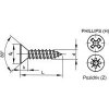 Phillips self-tapping screw DIN 7982C 5.5x38 galvanized