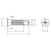 TEX screw countersunk phillips DIN 7504P 4.2x19 stainless steel A2