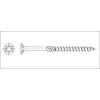 Construction countersunk screw TORX40 10.0x260 yellow zinc