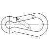 Karabiner biztosítékkal DIN 5299C 8x80 horganyzott acél