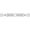 Eye-eye turnbuckle DIN 1480 M6 galvanized