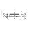 Eye-eye turnbuckle DIN 1480 M8 galvanized