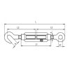 Eye-hook turnbuckle DIN 1480 M24 galvanized
