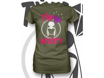 Womens T shirt FRONT Tym Nevesty 01 Olivová Woman