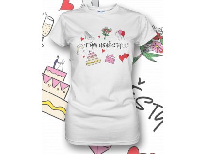 Womens T shirt FRONT tym nevesty 04 woman white