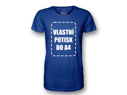 Tričko s vlastním potiskem do A4 (Barva Žlutá, Pohlaví Dámské, Velikost S)