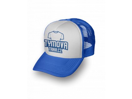 Foam Mesh Trucker TOP ANGLED 02 Vlastní logo modrá