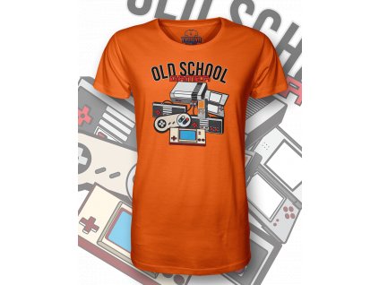 T Shirt FRONT old school man orange
