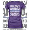 Womens T shirt FRONT tmavě fialová