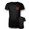 T Shirt FRONT Man černá červené logo