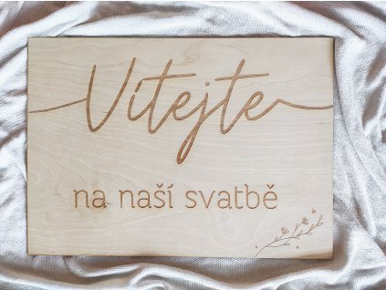 svatební cedule- vítejte