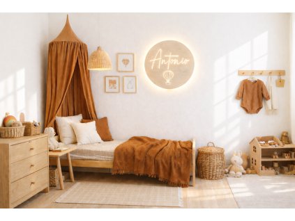 Noční světlo pro děti- balón (vlastní text)