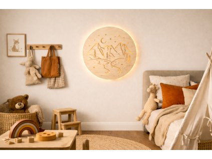 Noční světlo pro děti- cesta do hor