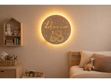 Malá lampička-dobrou noc s traktůrkem