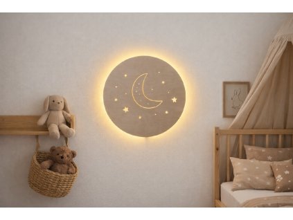 Noční světlo-minimalistický měsíc