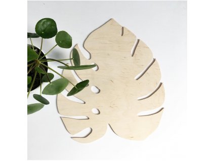 Dřevěná dekorace MONSTERA - menší