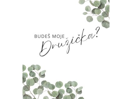 Dárková kartička DRUŽIČKA Eukalyptus