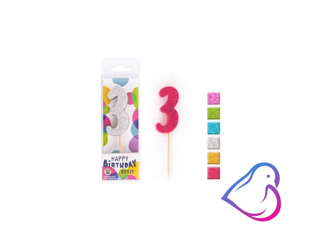 birthday fun geburtstagskerze zahl 3 sortiert 4032722957672 957672