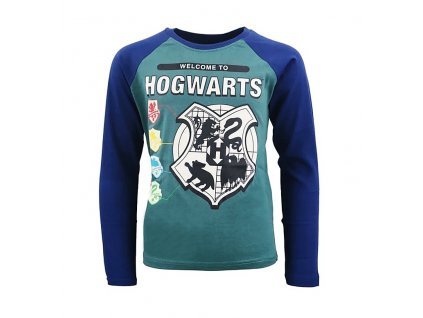 Triko s dl. rukávem Harry Potter - modro-zelená