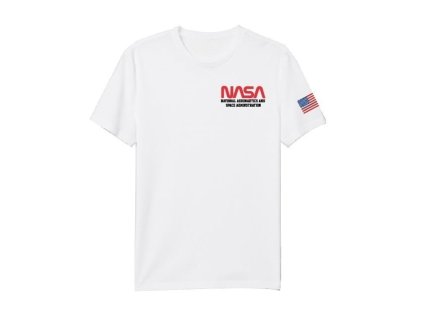 Pánské triko s kr. rukávem NASA - bílá