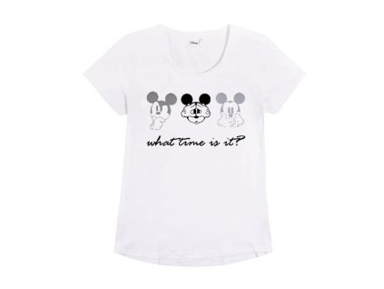 Dámské triko s kr. rukávem Mickey - bílé
