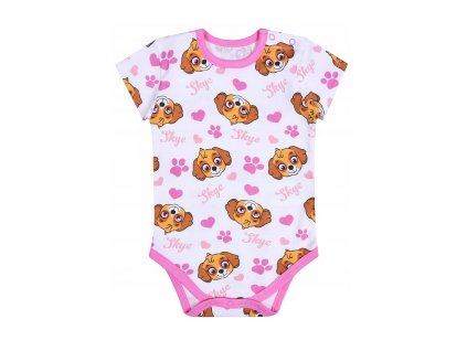 Rozowo biale body z wizerunkiem SKYE Psi Patrol