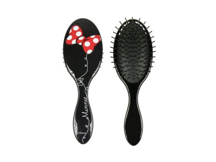 Kartáč na vlasy Minnie Mouse - černý s červenou mašlí