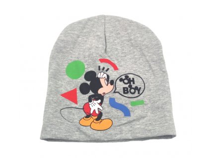 Bavlněná čepice Mickey Mouse - šedá