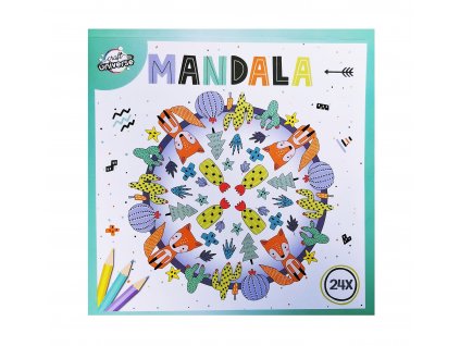 Omalovánky mandala (lišky)