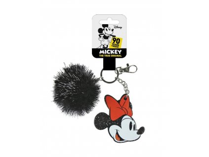 Klíčenka Minnie Mouse s pom pom kuličkou
