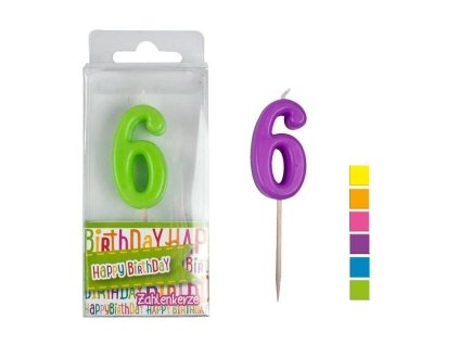 Narozeninová svíčka "6"