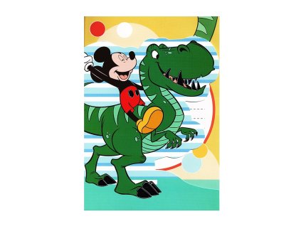 Přáníčko Mickey Mouse s dinosaurem